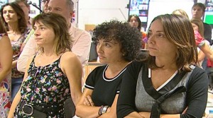 Pepa Bueno con compañeros de RTVE