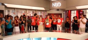 Protesta de trabajadores de Canal 9